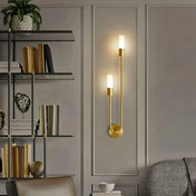 Applique murale LED dorée et noire en acrylique 56 cm — vue 1