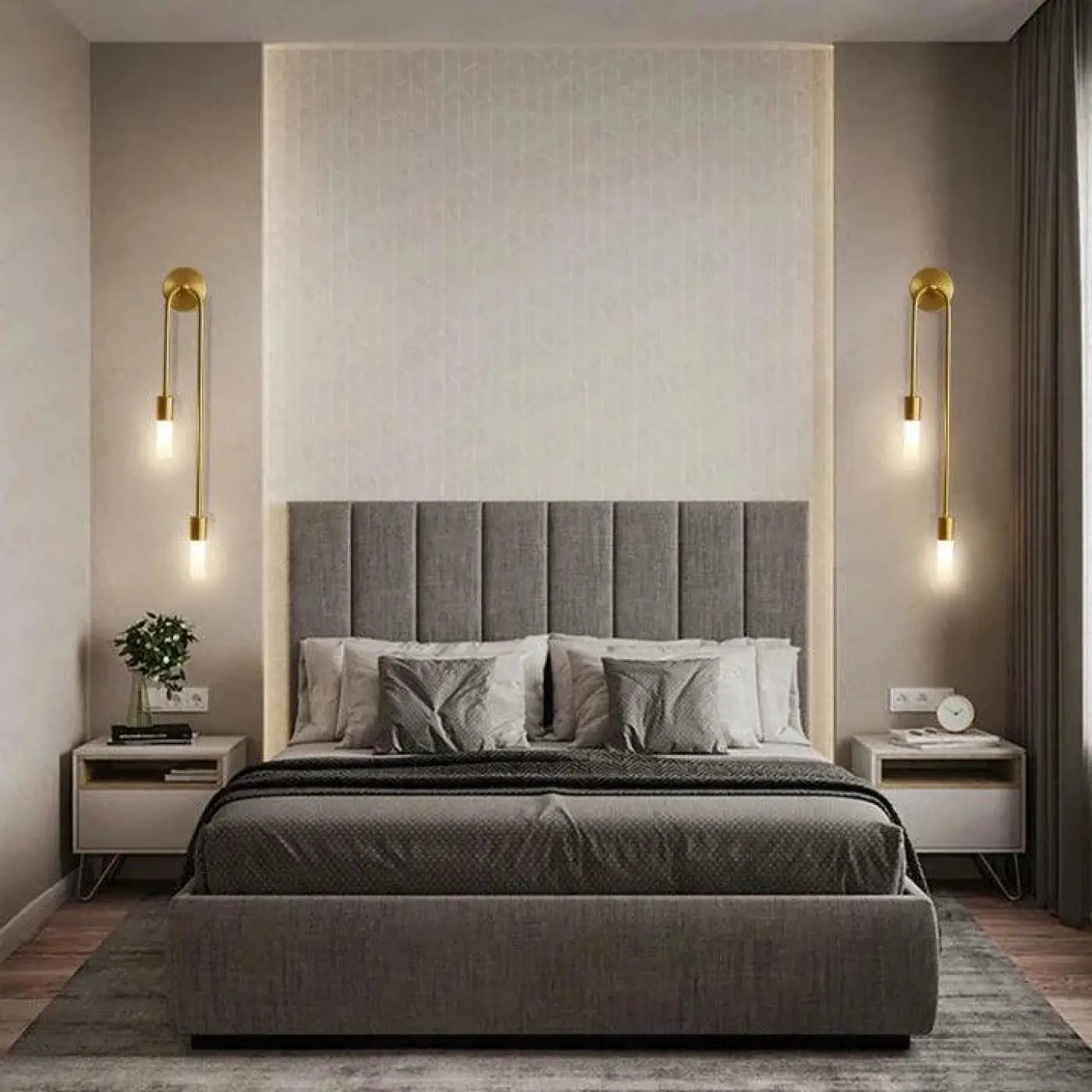 Applique murale LED dorée et noire en acrylique 56 cm — vue 2