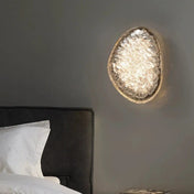 Applique murale LED dorée et noire en métal et résine — vue 9