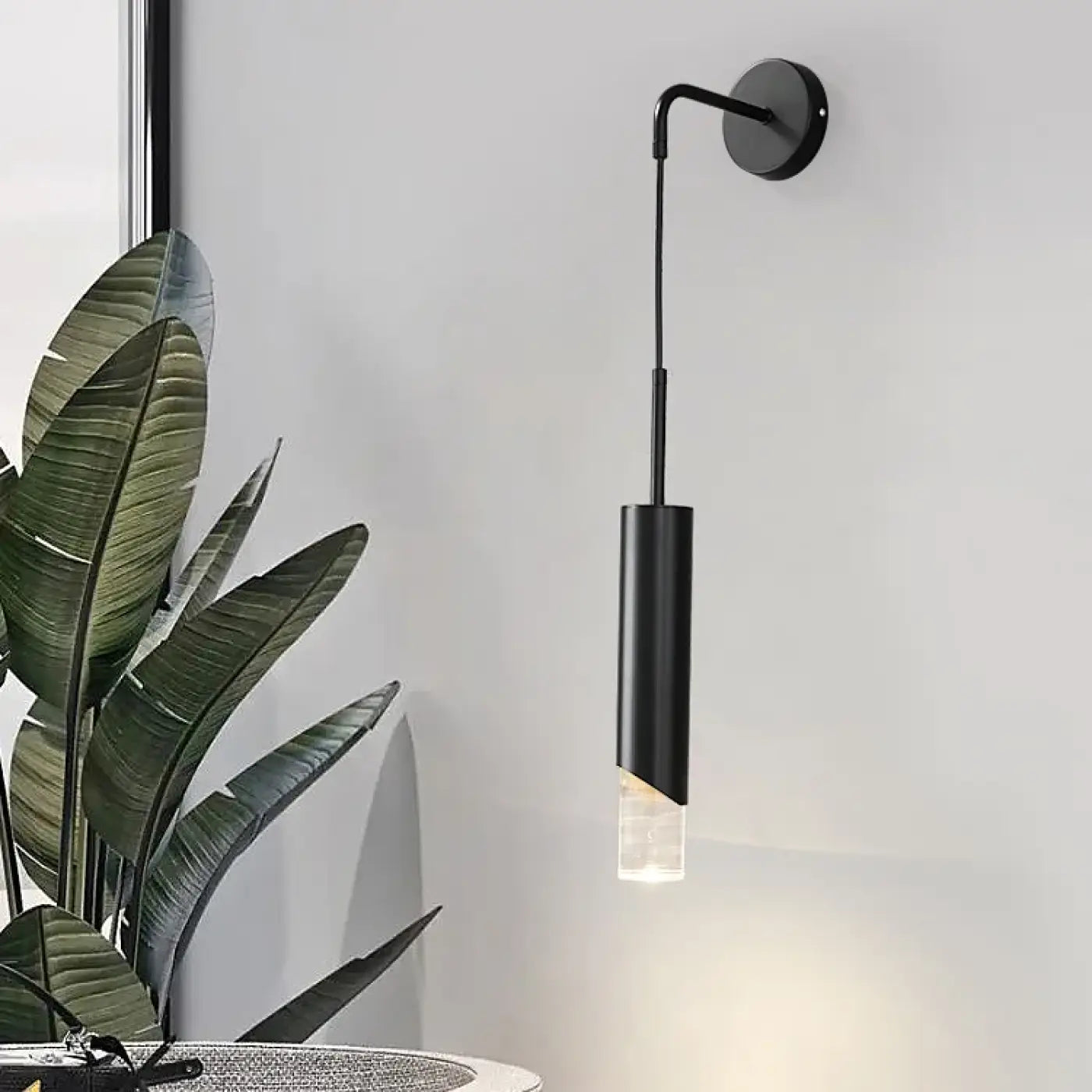 Applique murale LED dorée et noire tube suspendu — vue 7