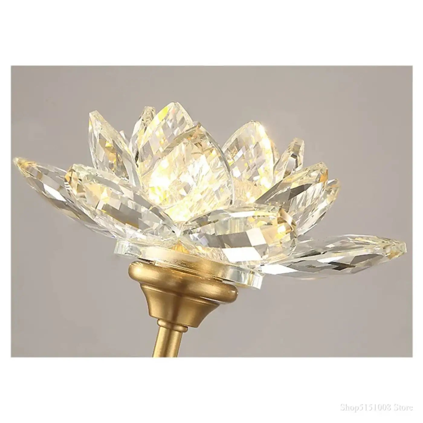 Applique murale LED dorée lotus en aluminium Art Déco — vue 4
