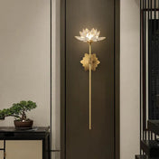 Applique murale LED dorée lotus en aluminium Art Déco — vue 5