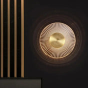 Applique murale LED dorée marbre et métal pour tête de lit — vue 2