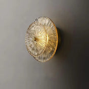 Applique murale LED dorée ronde en verre Art Déco — vue 4