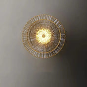 Applique murale LED dorée ronde en verre Art Déco — vue 5