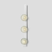 Applique murale LED dorée verticale à 3 lumières en verre — vue 18