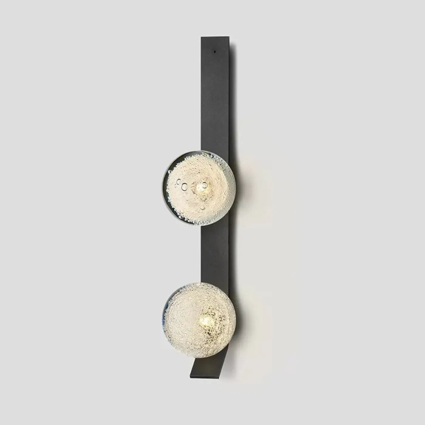 Applique murale LED dorée verticale à 3 lumières en verre — vue 4