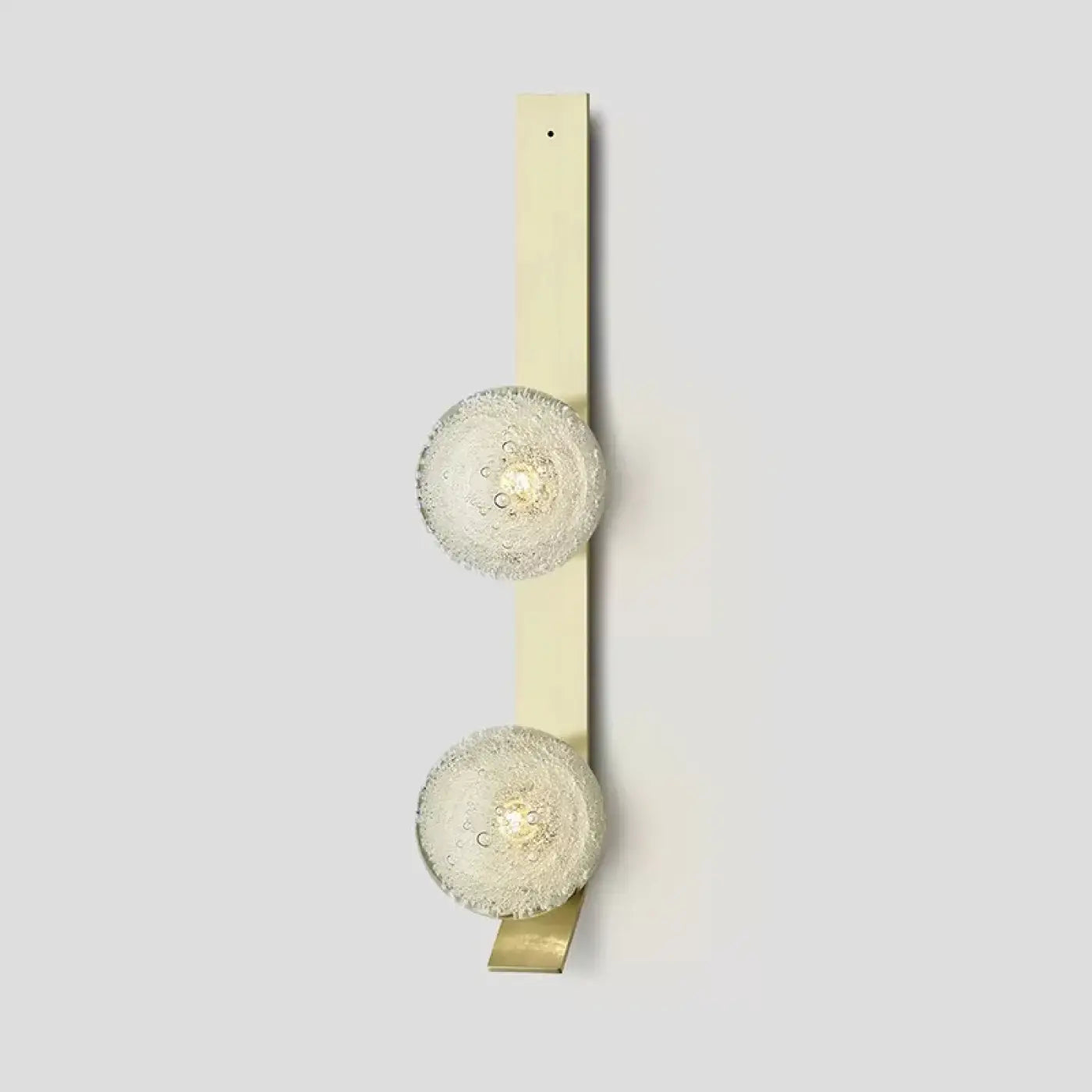 Applique murale LED dorée verticale à 3 lumières en verre — vue 9