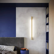 Applique murale LED dorée verticale en aluminium — vue 1