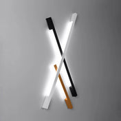 Applique murale LED dorée verticale en aluminium — vue 8