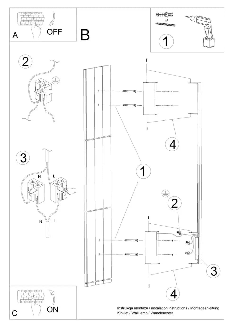 Applique murale LED dorée verticale en aluminium — vue 11