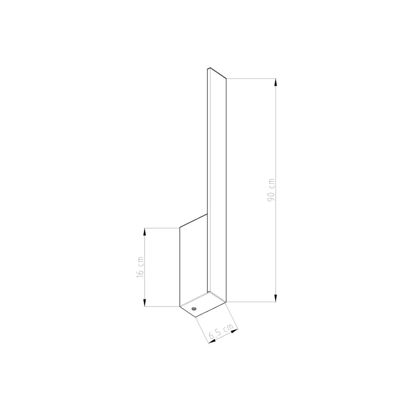 Applique murale LED dorée verticale minimaliste — vue 10