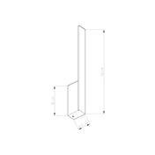 Applique murale LED dorée verticale minimaliste — vue 10