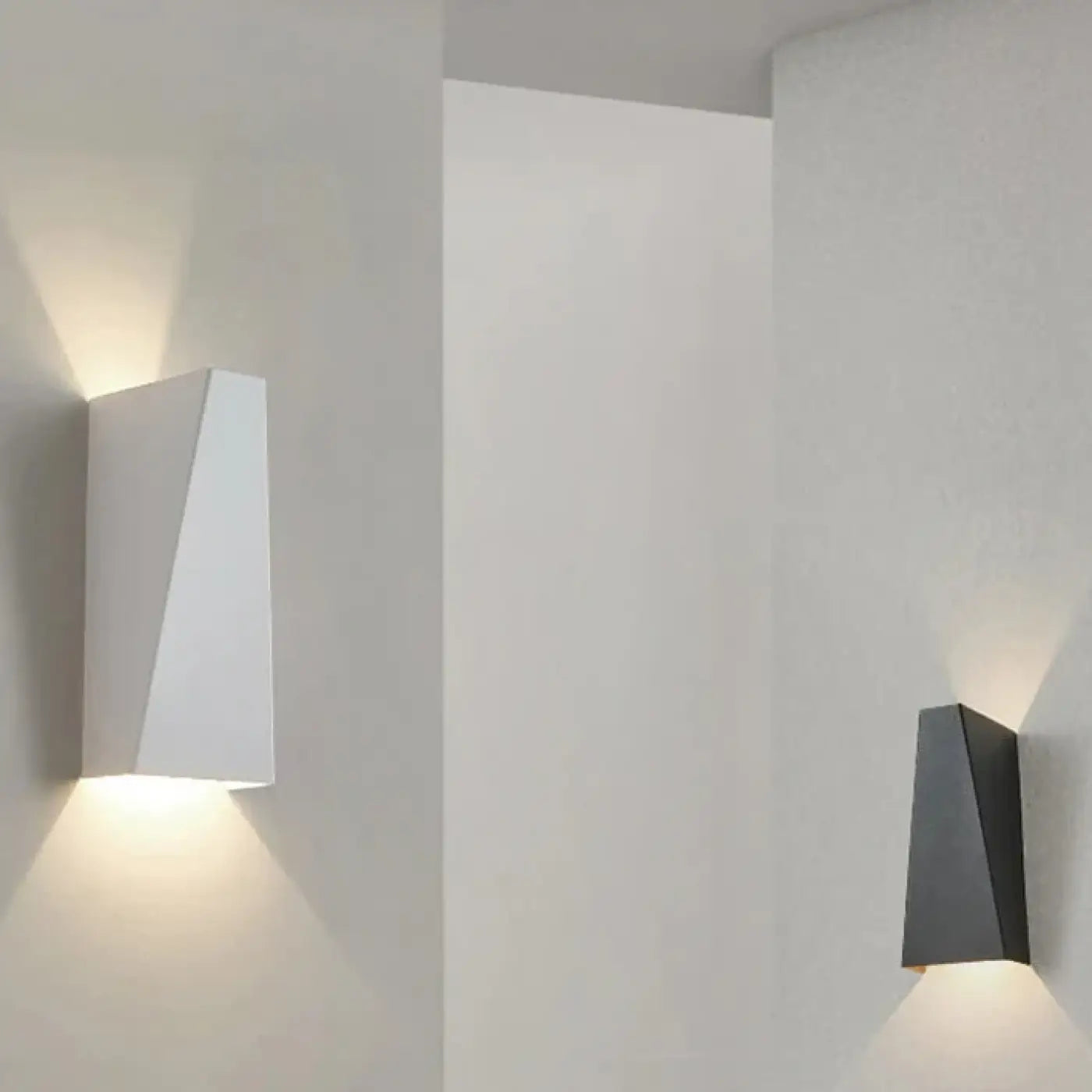 Applique murale LED double aluminium noir et doré moderne — vue 3