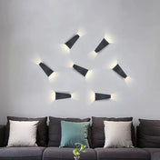 Applique murale LED double aluminium noir et doré moderne — vue 4