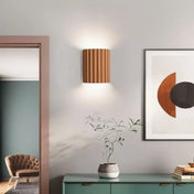 Applique murale LED double en résine colorée cannelée — vue 1