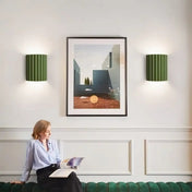 Applique murale LED double en résine colorée cannelée — vue 2