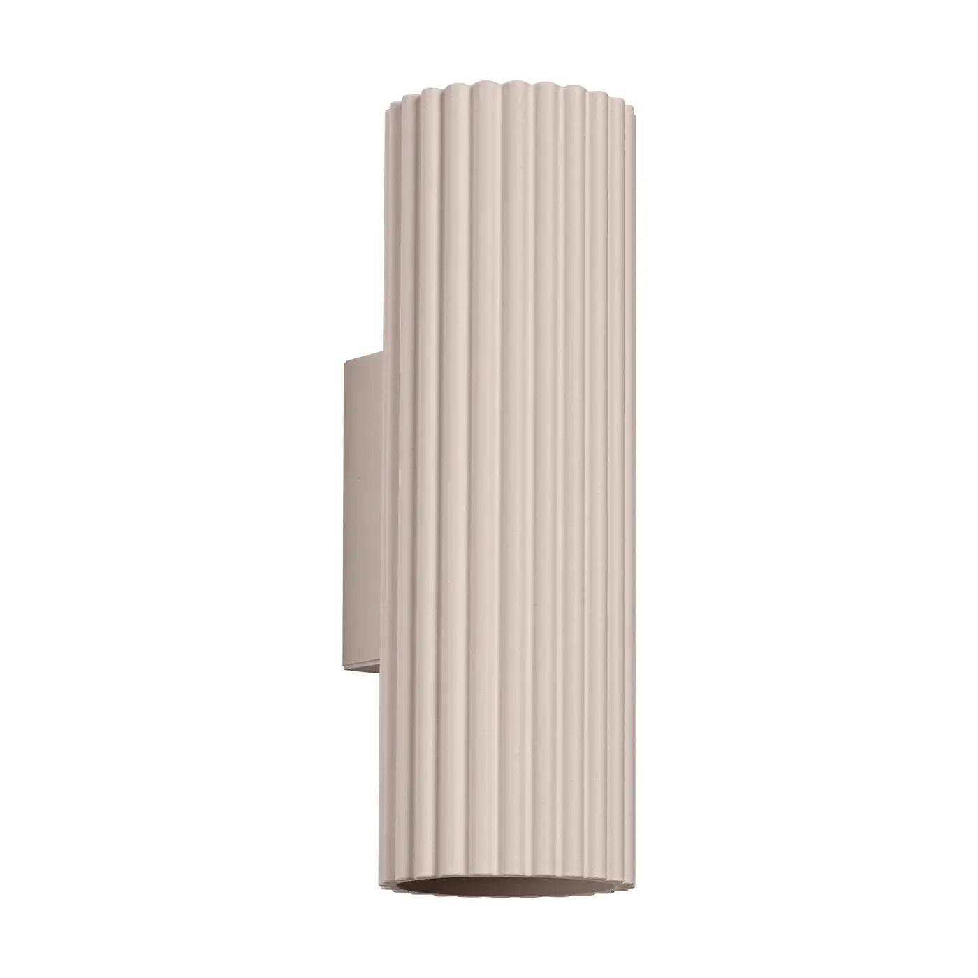 Applique murale LED double faisceau aluminium taupe cannelée — vue 6
