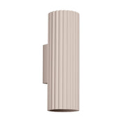 Applique murale LED double faisceau aluminium taupe cannelée — vue 6