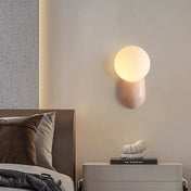 Applique murale LED double globe opale base colorée — vue 14