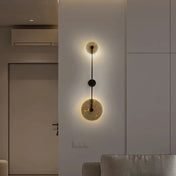 Applique murale LED double lumière dorée et noire — vue 1