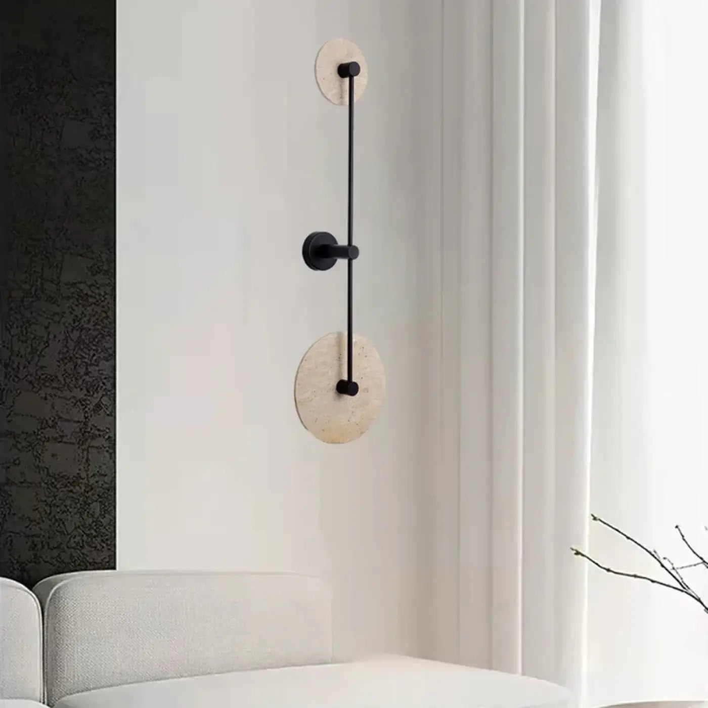 Applique murale LED double lumière dorée et noire — vue 3