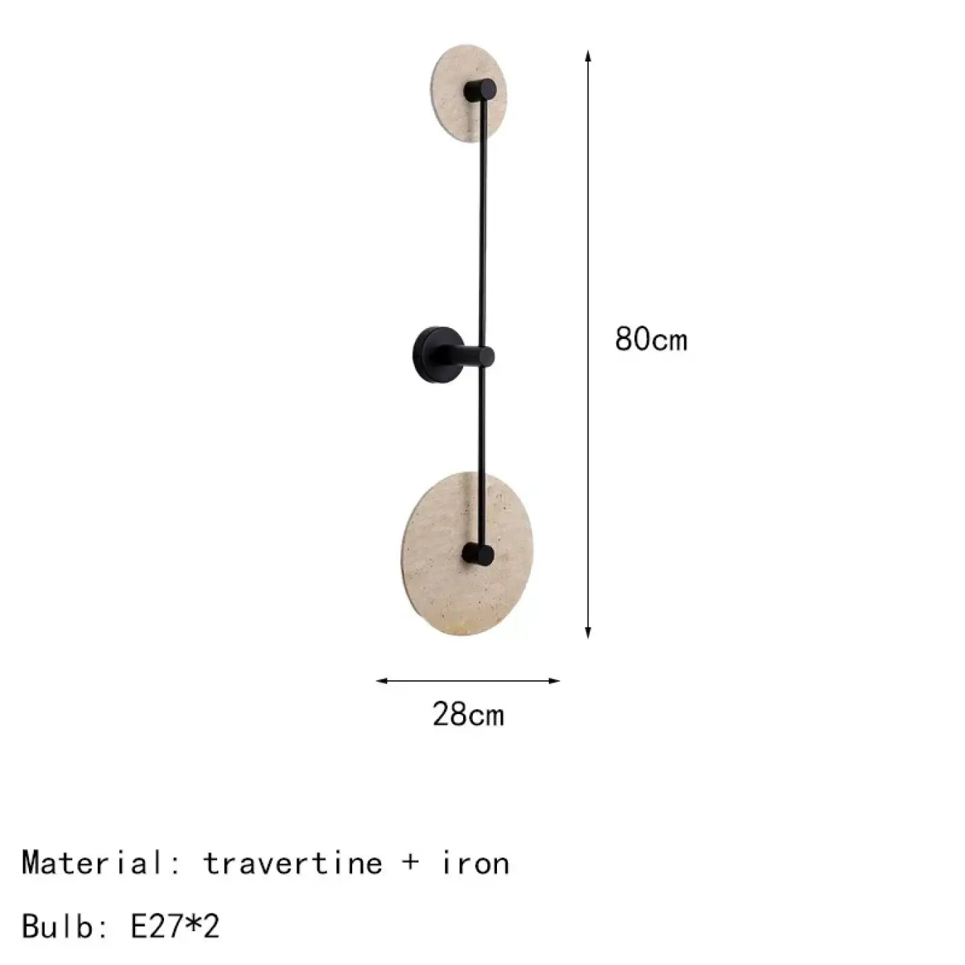 Applique murale LED double lumière dorée et noire — vue 6
