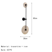 Applique murale LED double lumière dorée et noire — vue 6