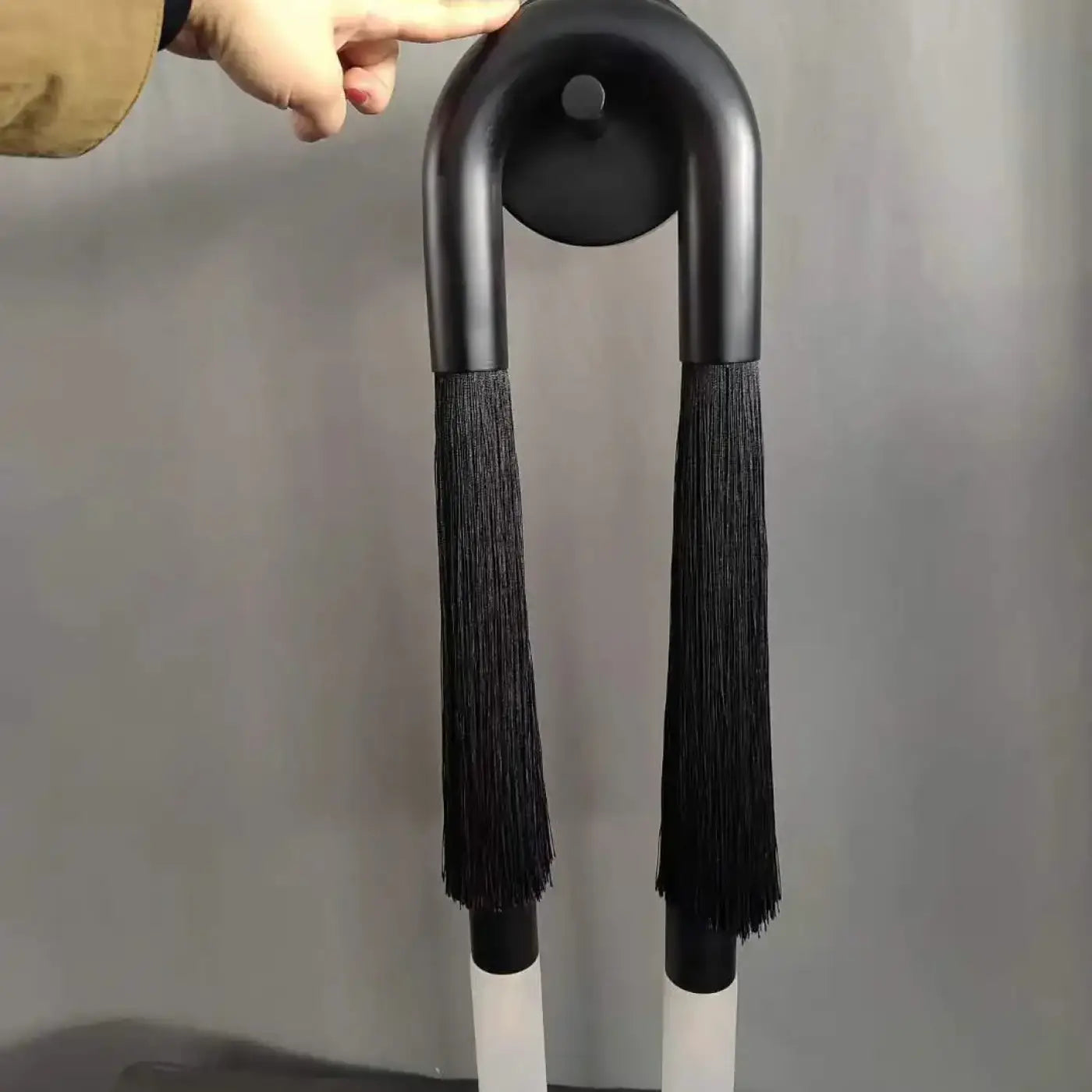 Applique murale LED double tube métal et tissu doré noir — vue 4
