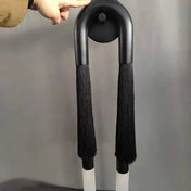 Applique murale LED double tube métal et tissu doré noir — vue 6