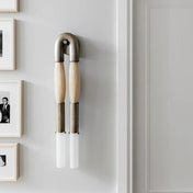 Applique murale LED double tube métal et tissu doré noir — vue 9