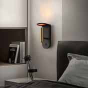 Applique murale LED effet flamme noire et blanche — vue 1