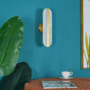 Applique murale LED en acrylique dorée style scandinave — vue 1