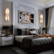 Applique murale LED en acrylique dorée style scandinave — vue 2