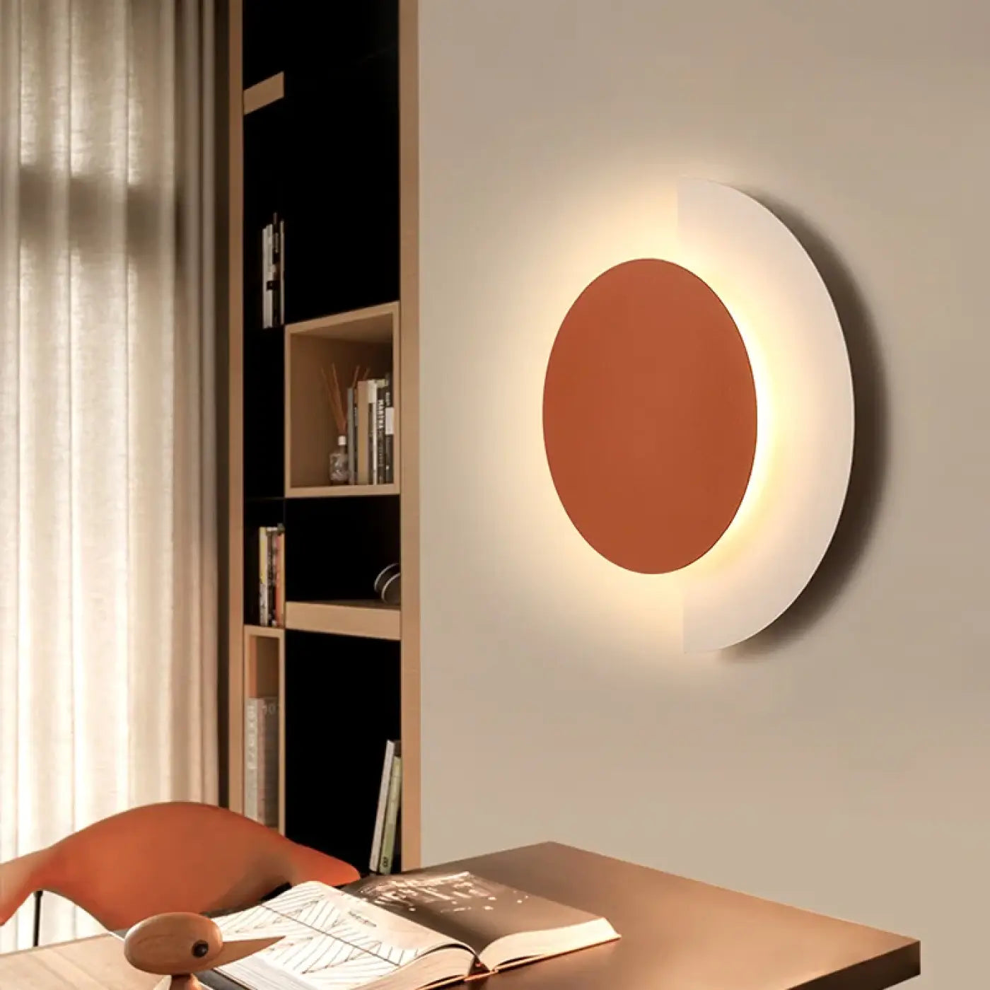 Applique murale LED en acrylique orange, vert ou noir — vue 1