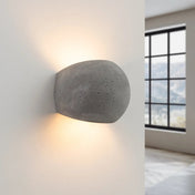 Applique murale LED en béton gris 2 lumières blanc chaud — vue 1