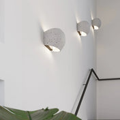 Applique murale LED en béton gris 2 lumières blanc chaud — vue 12