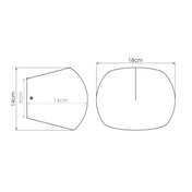 Applique murale LED en béton gris 2 lumières blanc chaud — vue 13