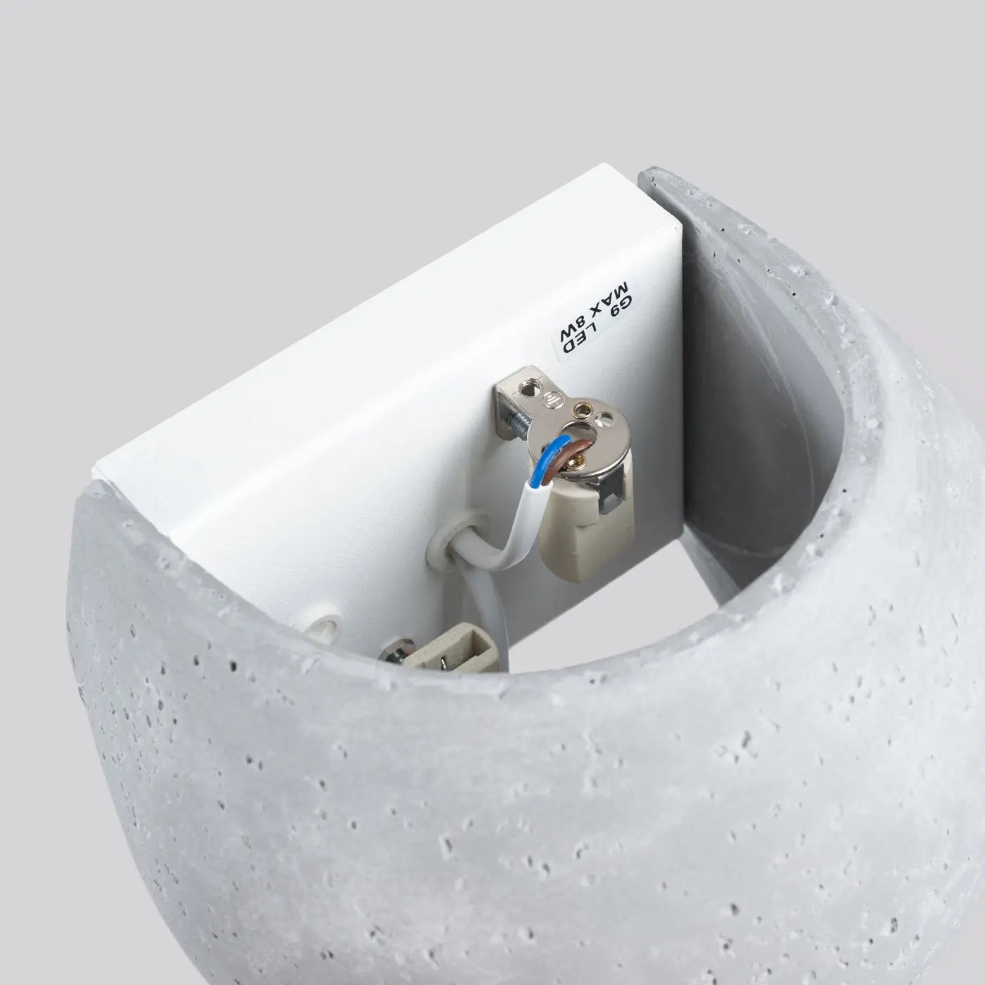 Applique murale LED en béton gris 2 lumières blanc chaud — vue 8