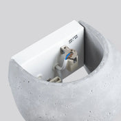 Applique murale LED en béton gris 2 lumières blanc chaud — vue 8