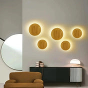 Applique murale LED en bois beige ronde ou ovale IP65 — vue 4