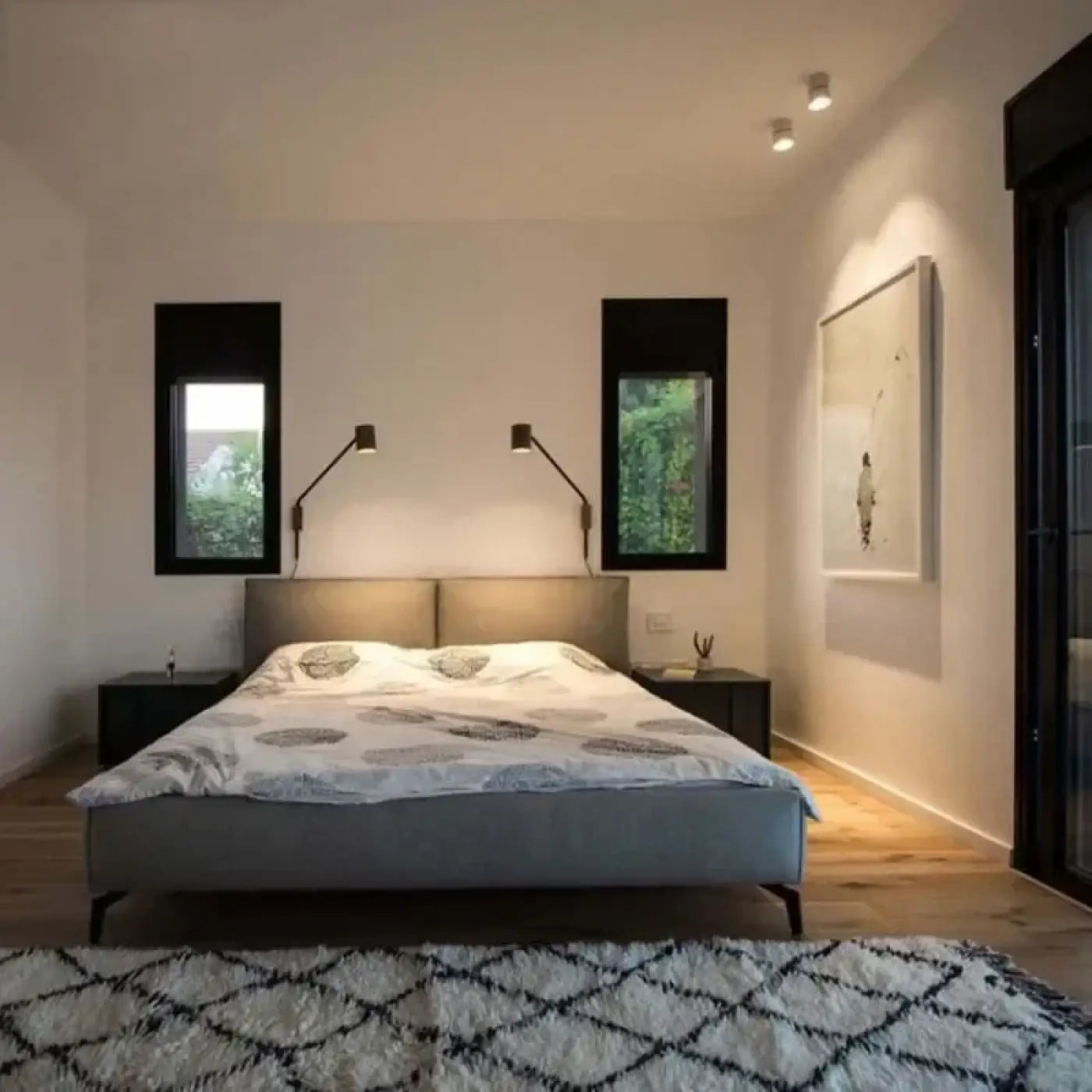 Applique murale LED en bois et métal design scandinave — vue 3