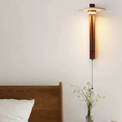 Applique murale LED en bois et pierre style art déco — vue 4