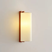 Applique murale LED en bois et tissu beige style scandinave — vue 4