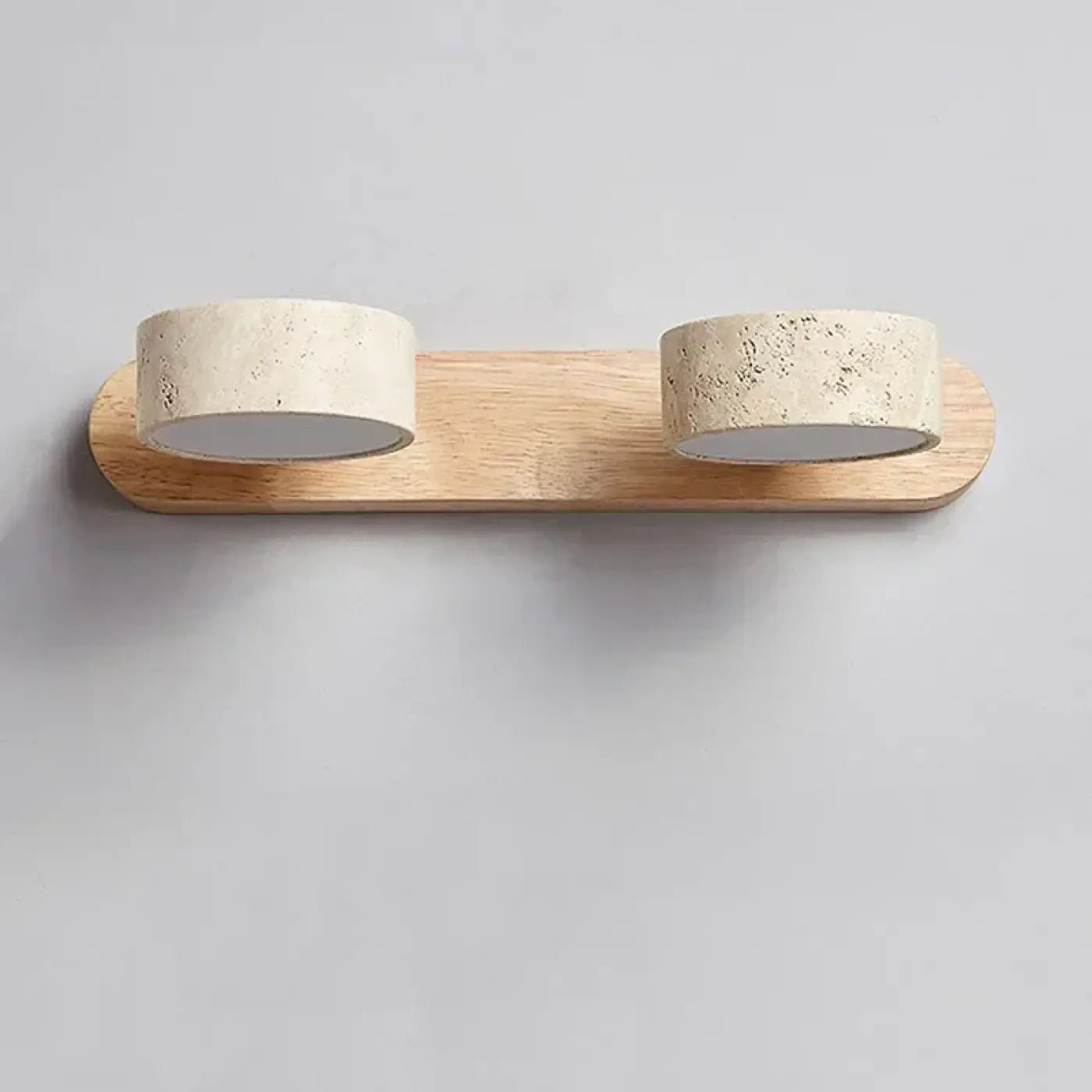 Applique murale LED en bois naturel à deux abat-jour — vue 2