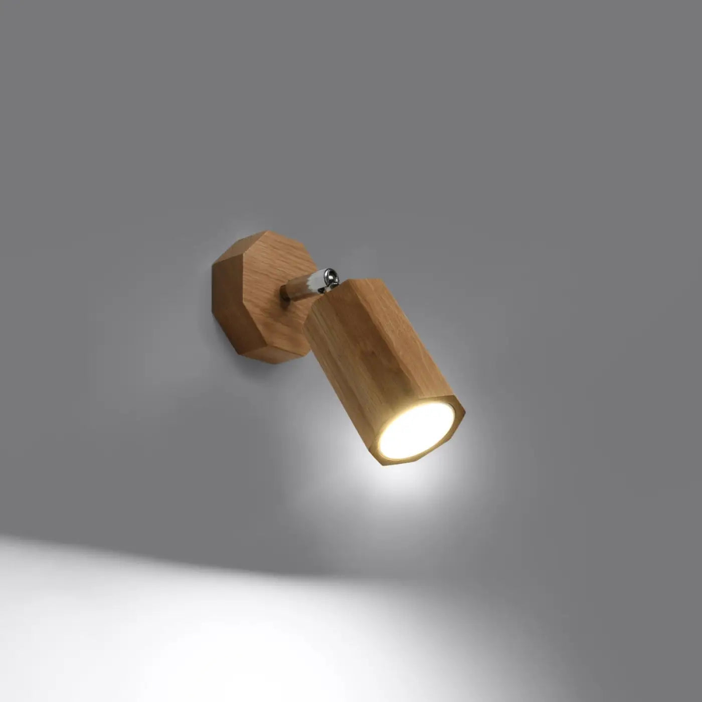 Applique murale LED en bois naturel design nordique épuré — vue 1