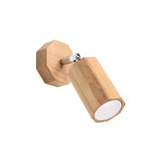 Applique murale LED en bois naturel design nordique épuré — vue 3