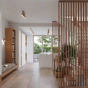 Applique murale LED en bois naturel design nordique épuré — vue 4