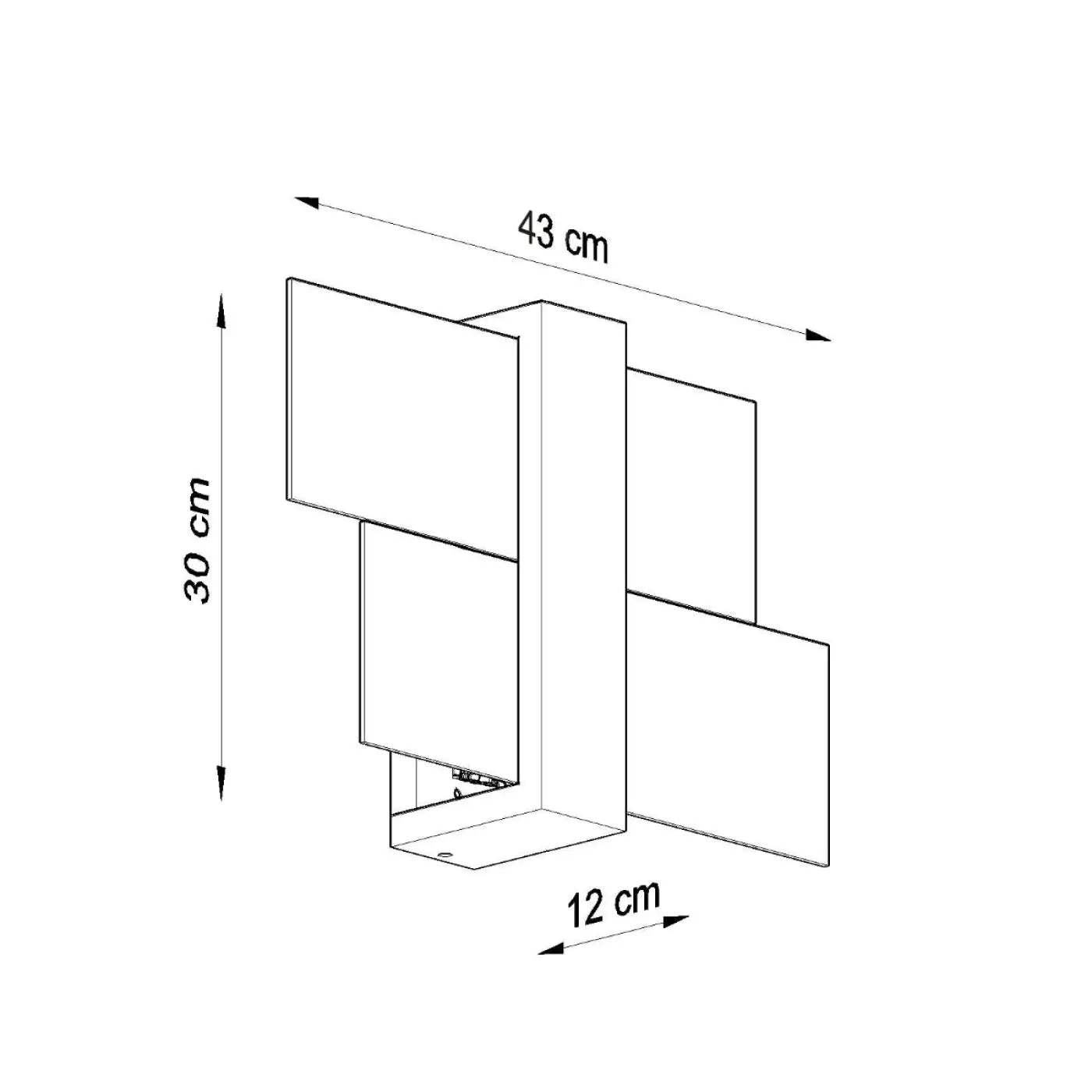 Applique murale LED en bois naturel et verre scandinave — vue 7