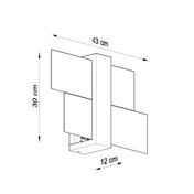 Applique murale LED en bois naturel et verre scandinave — vue 7